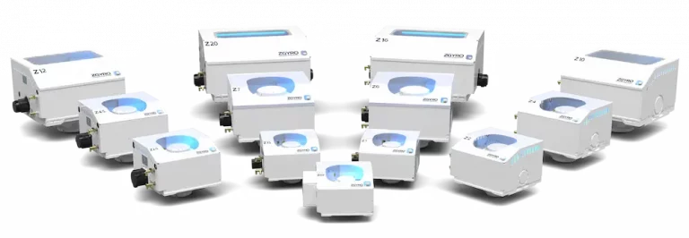 Range of ZGyro marine gyro stabiliser models, from Z1 to Z20