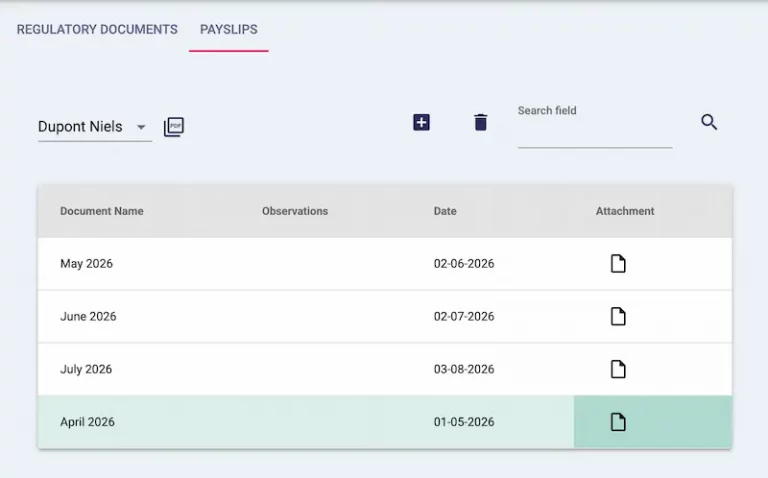 Scyllastar crew management payslips
