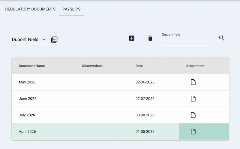 Scyllastar crew management payslips